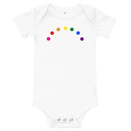Rainbow Minimalism Baby Onesie Tee - pridebanana - baby, children, gay, kids, lgbtqia+, love, love is love, minimalism, one piece, original pride flag, pride, queer