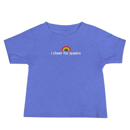 "Cheer for Queers" Baby Tee - pridebanana - baby, cheer, for, gay, lesbian, lgbtqia+, love is love, minimalistic, pride, queers, rainbow, tee