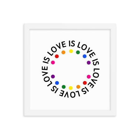 Rainbow Minimalism Framed Art - pridebanana - canvas, frame, framed, gay, gift, lgbtqia+, love, love is love, minimalism, original pride flag, poster, pride, queer