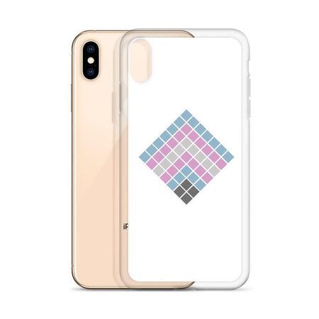 Cubed Trans iPhone Case - pridebanana - case, colorful, cube, iphone, lgbtqia+, love is love, minimalistic, phone, pride, pride flag, queers, rainbow, trans