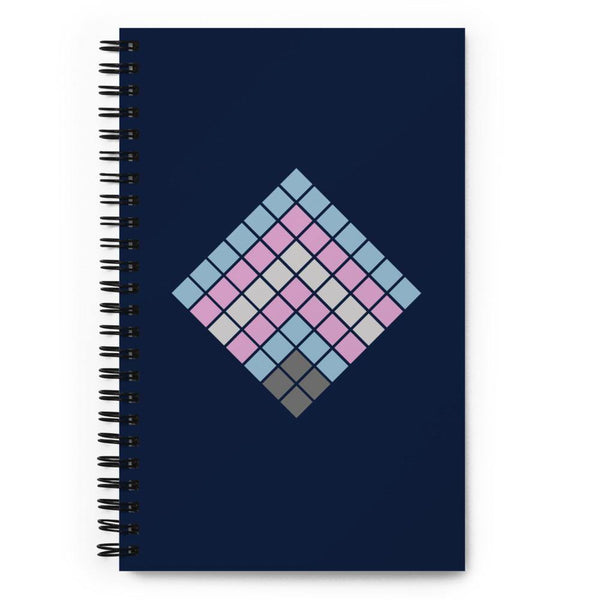 Cubed Trans Notebook - pridebanana - colorful, lesbian, lgbtqia+, love is love, minimalistic, notebook, pride, pride flag, queers, rainbow, stationary, trans, trans flag