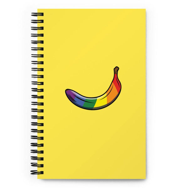 Pride Banana Notebook - pridebanana - banana, lgbtqia+, love is love, minimalistic, notebook, pride, pride banana, pridebanana, queers, rainbow, stationary