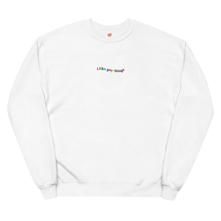 "i like gay things" Embroidered Sweater