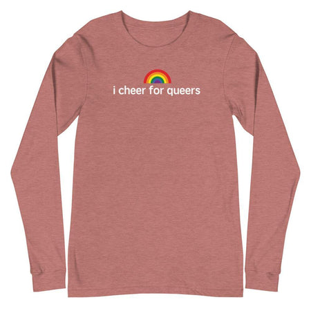 "Cheer for Queers" Long Sleeve Tee - pridebanana - ally, cheer, cheer for queers, lesbian, lgbt, lgbtqia+, love, love is love, minimalism, pride, proud, queer, queers