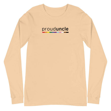 Proud Uncle Long Sleeve Tee - pridebanana - ally, lesbian, lgbt, lgbtqia+, love, love is love, minimalism, nephew, niece, pride, proud, queer, uncle