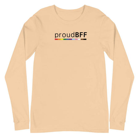 Proud BFF Long Sleeve Tee - pridebanana - ally, best friend, bff, friend, friends, lesbian, lgbt, lgbtqia+, love, love is love, minimalism, pride, proud, queer