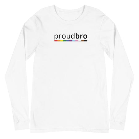 Proud Bro Long Sleeve Tee - pridebanana - ally, brother, lesbian, lgbt, lgbtqia+, love, love is love, minimalism, pride, proud, queer