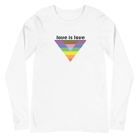 "Love is Love" Ally Flag Long Sleeve Tee - pridebanana - ally, apparel, gay, lesbian, love is love, minimalistic, pride, pridewear, spring