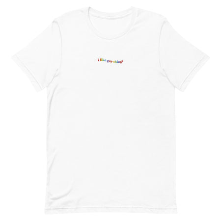 "i like gay things" Embroidered Tee